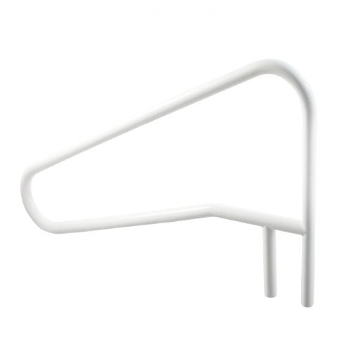 Poolgelænder, 137,1x81,3 cm, off-white, rustfrit stål