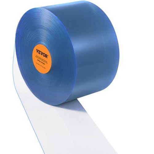 Strimmelgardin, PVC-dørgardin, 2499,4x30,5 cm, Klar, Plast