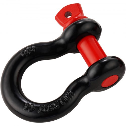 D-ring schakel 15,9 mm med 19 mm skruvstift 4-pack svart stål