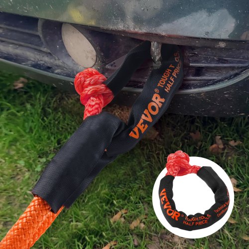 Recovery Rope, Blød Sjækel Syntetisk, 1.3x56 cm, Rød