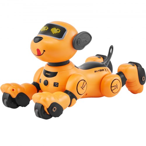 Robot Hundelegetøj, 23.5x14.5x24.5 cm, Orange, Interaktivt Legetøj