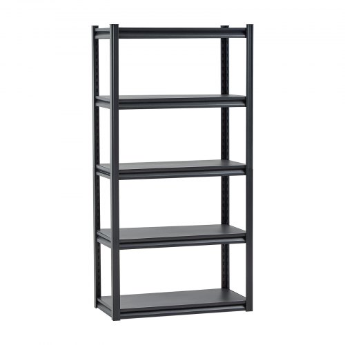Opbevaringsreol, 40,6x81,3x160 cm, Sort, Metal