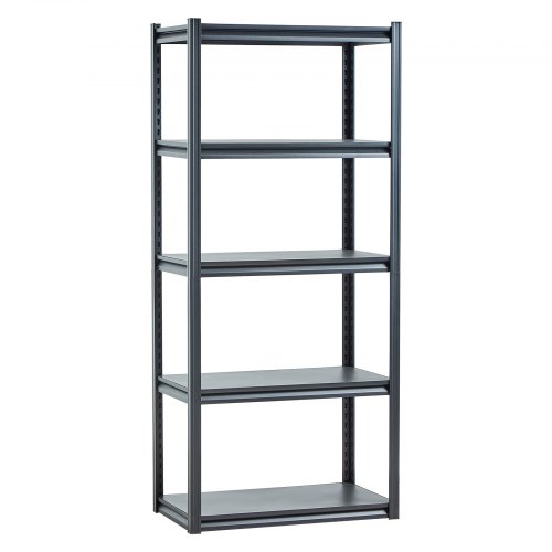 Opbevaringsreol, 45,7x81,3x182,9 cm, Sort, Metal