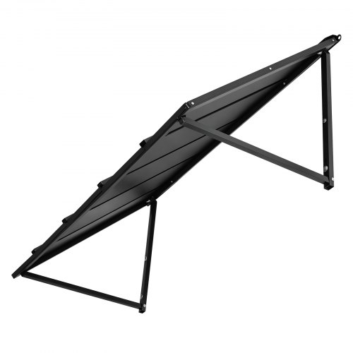 Markise, Fastmonteret metalmarkise, 143x59x61 cm, Sort, Stål