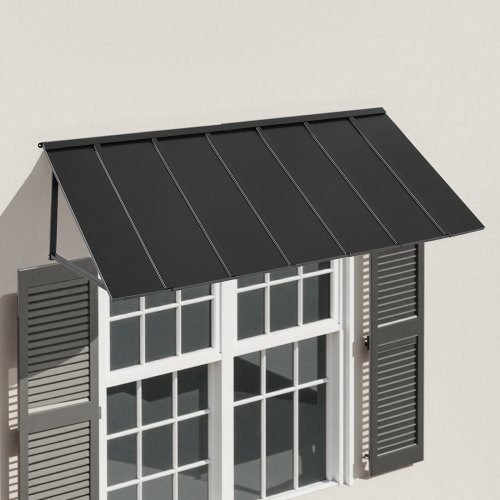 Markise, 203x91x61 cm, Sort, Metal Udvendig