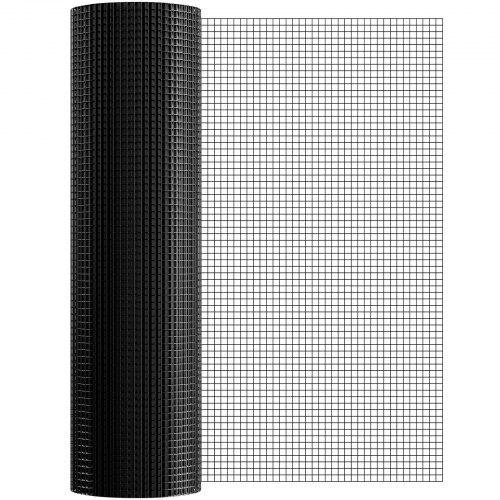 Hardware Cloth, 91x1524 cm, Sort, Galvaniseret Metaltrådsnet