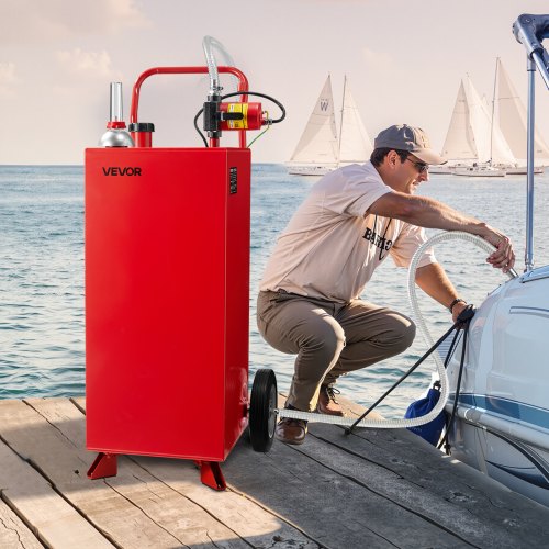 Brændstofvogn, 600x560x1120 mm, 30 gallon, elektrisk pumpe, bærbar opbevaring, kulstofstål