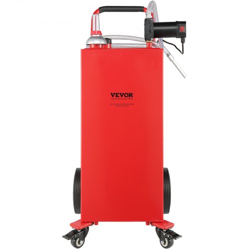 Diesel opbevaringstank, 561x563x1179 mm, rød, elektrisk pumpe, bærbar opbevaring