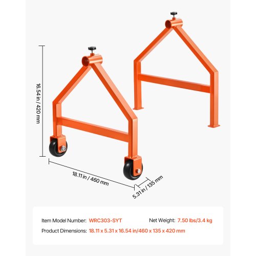 Trådrulleholder 46x13,5x42 cm op til 75,9 cm diameter, bærbar