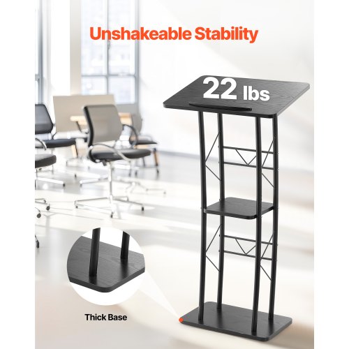 Podieholder, 59,5x40x118 cm, Sort, Metal