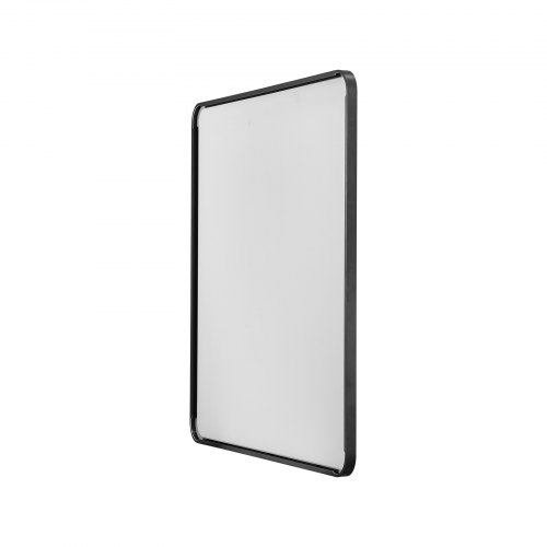 Væghængt makeup-spejl, 91,5x91,5x2,5 cm, aluminium, ridsefast