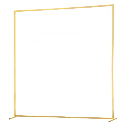Bakgrundsstativ, Rektangulär Båge 200x200 cm, Guld, Metall
