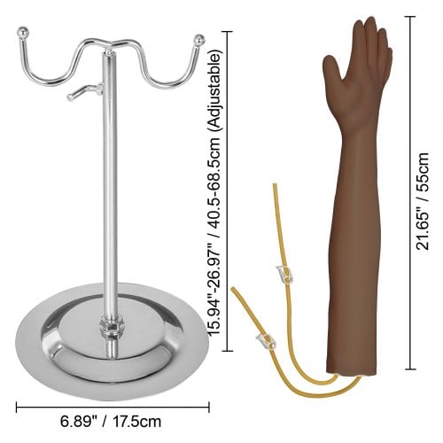 Intravenøs øvearm sæt, 55 cm, mørk, PVC materiale, til undervisningsbrug
