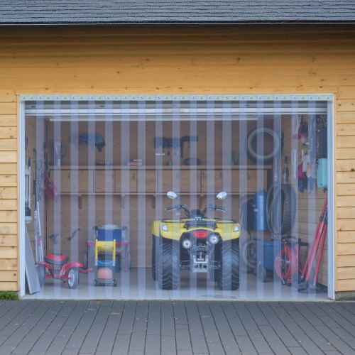 PVC Strimmelgardin, 1524x20 cm, Klar, Plast Dørstrimmel Rulle
