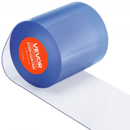 PVC Strimmelgardin, 1524x20 cm, Klar, Plast Dørstrimmel Rulle