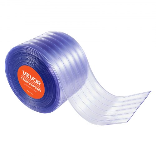 PVC Strimmelgardin, 30,8x0,305 m, Klar, Ribbet Plast, Døråbningsbeskyttelse