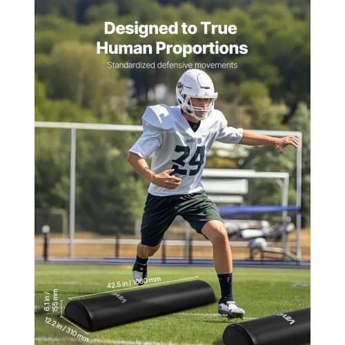 Fodbold tackling dummy, 108x31x15,5 cm, sort, PVC