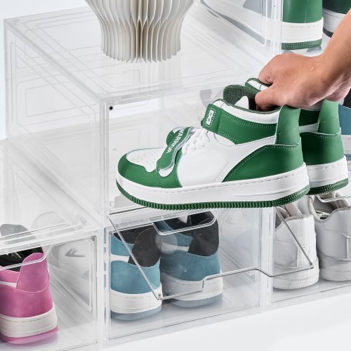 Skoboks, 34x25x18,4 cm, Hvid, Plast Opbevaring