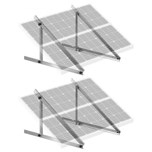 Solcellepanel monteringsbeslag, 114x114x57,5 cm, justerbar aluminium