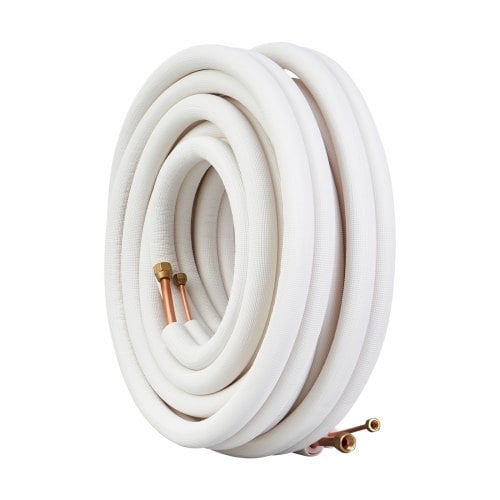 Mini Split Rørpakke, 15240 mm, 6.4x12.7 mm, Kobber, Isoleret