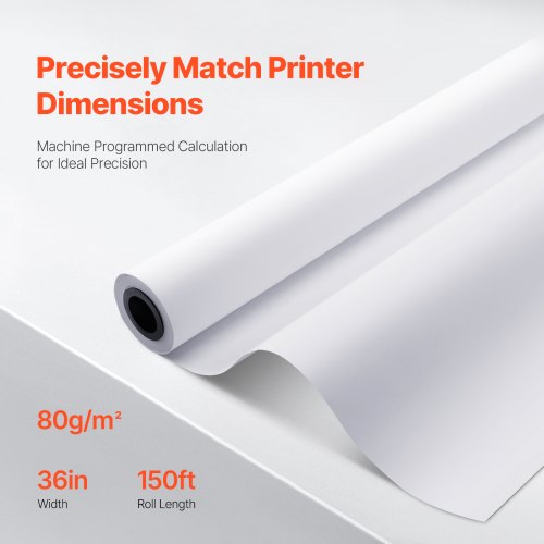 Plotterpappersrullar 91,4x4570 cm Vit, 4 rullar, Trämassa