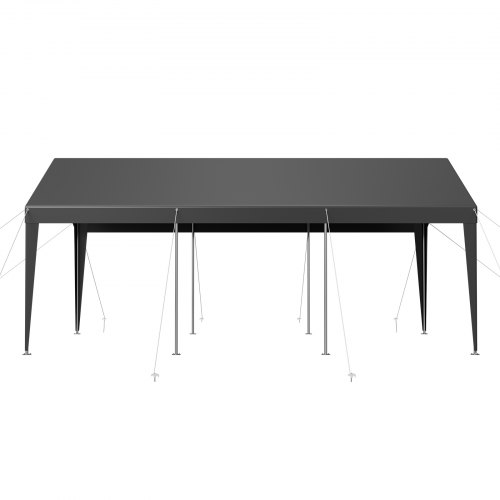 Carport, 305x609x287 cm, Grå, Galvaniseret stål, Udendørs opbevaring