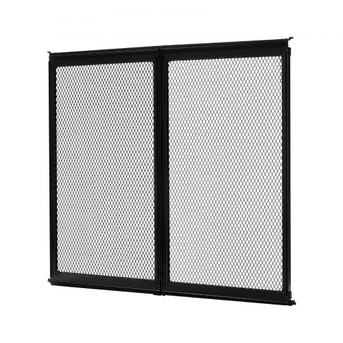 Skærmdørsbeskytter, 57,2x50,8x1,1 cm, Sort, Aluminiumlegering