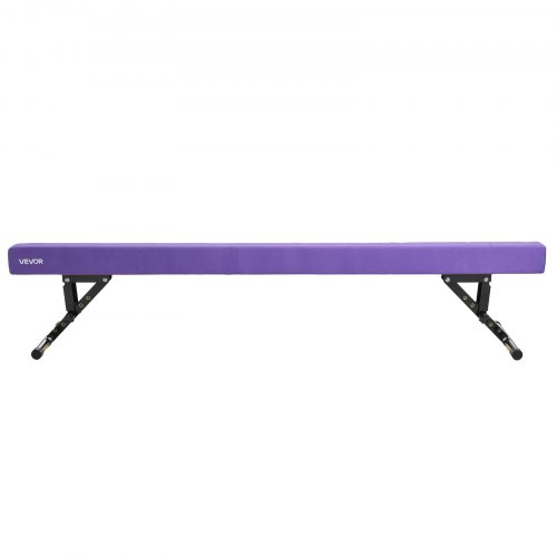 Voimistelun tasapainopalkki, 245x43x18 cm, violetti, säädettävä korkeus