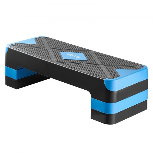 Aerobic Step Platform, 71x26,7 cm, Blå, Justerbar Fitness