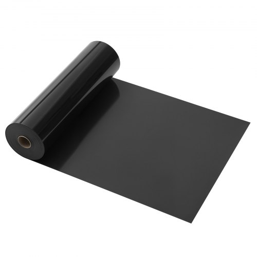 Varmeoverførselsvinylrulle, 30,5x2133,6 cm, Sort, Blank finish