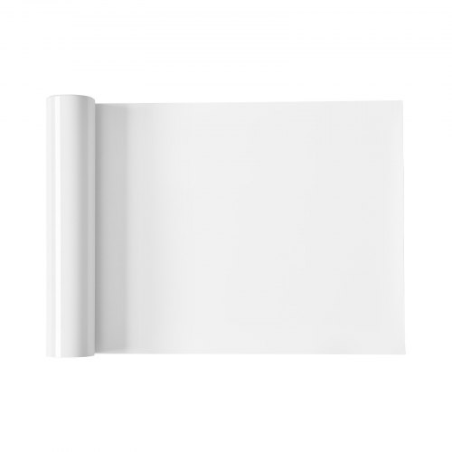Varmeoverførselsvinylrulle, 30,5x2133,6 cm, Hvid, Blank finish