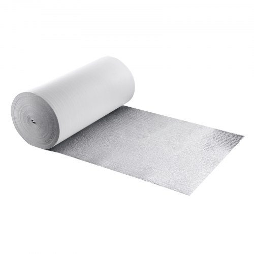 Reflekterende isoleringsrulle, 3x76,2x122 cm, aluminiumfolie hvid, termisk isolering