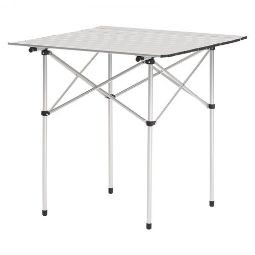 Fällbart campingbord, 70x70x70 cm, Silver, Aluminium