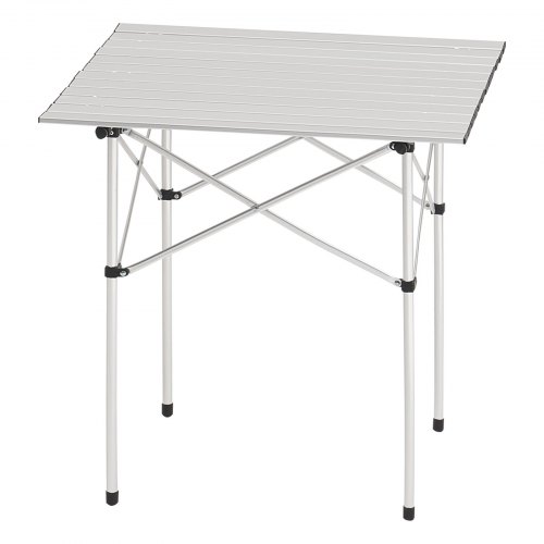 Fällbart campingbord, 70x70x70 cm, Silver, Aluminium