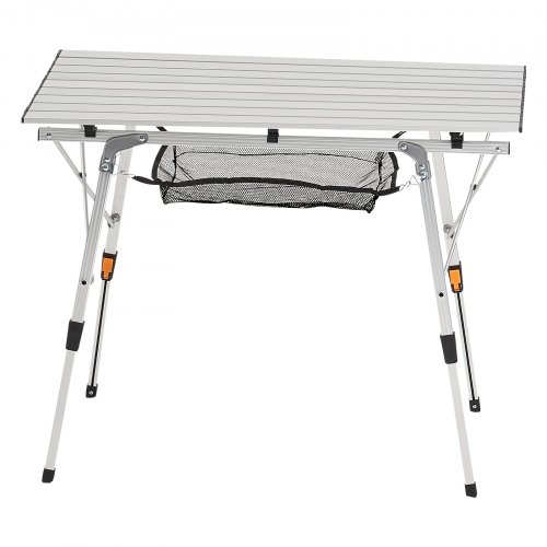 Fällbart campingbord, 90x52x68 cm, Silver, Aluminium