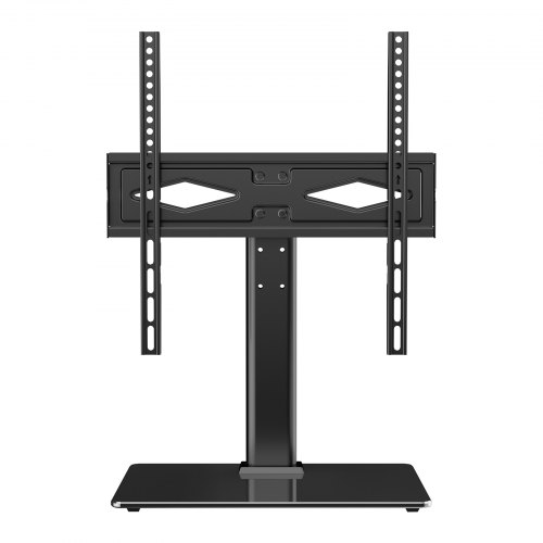 TV-bord, Drejelig universel gulv-TV-stand 43,5x26x67 cm, Justerbar, Hærdet glas