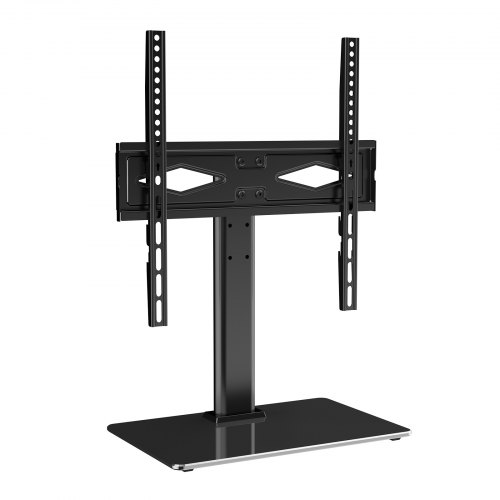TV-bord, Drejelig universel gulv-TV-stand 43,5x26x67 cm, Justerbar, Hærdet glas