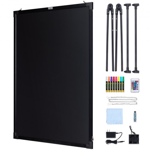 LED-viestitaulu, 81,3x61 cm, valaistu pyyhittävä liitutaulu