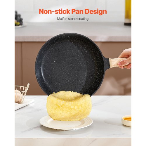 Kogegrejssæt, 17 dele, non-stick granit, sort, køkken