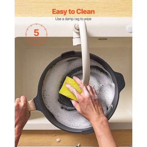 Kogegrejssæt, 17 dele, non-stick granit, sort, køkken