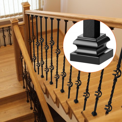 Baluster Sko, 34,5x34,5x26,5 mm, Sort, Aluminiumlegering