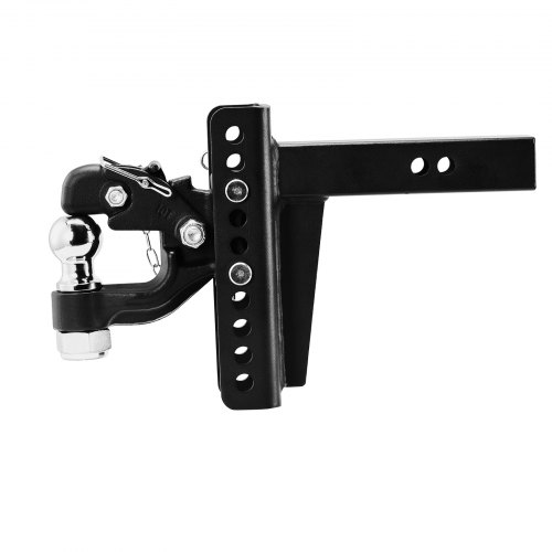 Pintle krokfäste, justerbart, 435x125x280 mm, svart, stål