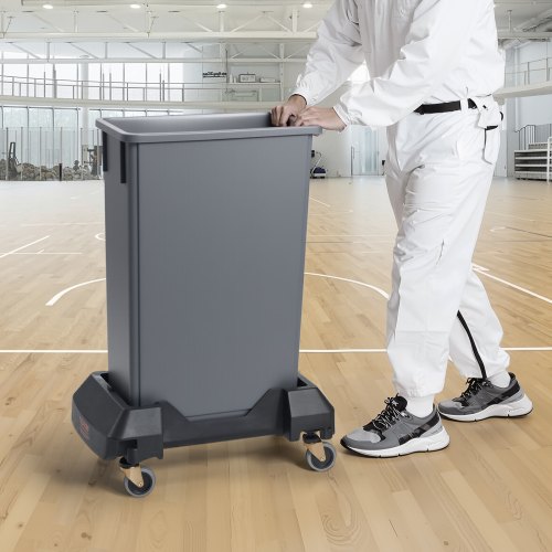 Affaldsspandvogn, 62x40x21 cm, Sort, Kraftig plast