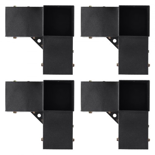 Pergolan kiinnikesarja, 3-suuntainen vahva kulmarauta, 10,2x10,2x15,2 cm, musta, teräs