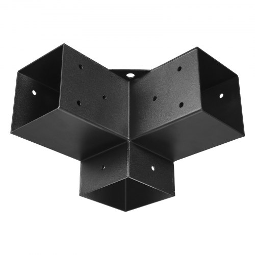 Pergolan kiinnikesarja, 92x92 mm, musta, hiiliteräs