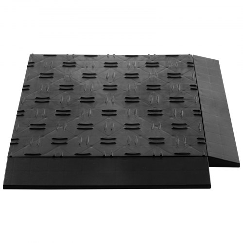 Garagegolvkantssats, 15-delars sammankopplingsbar PP, 30.5x6x1.2 cm, Svart