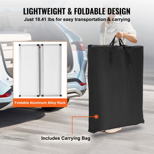 Messedisk, 78,5x38x181,5 cm, Hvid, Sammenklappelig Opbevaring