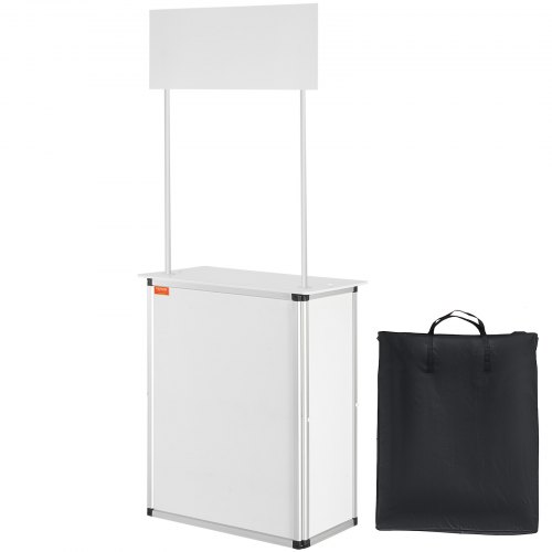 Messedisk, 78,5x38x181,5 cm, Hvid, Sammenklappelig Opbevaring