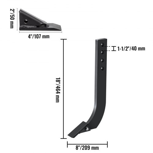 Box Blade Skær, 46x21 cm, Stål, Justerbar montering