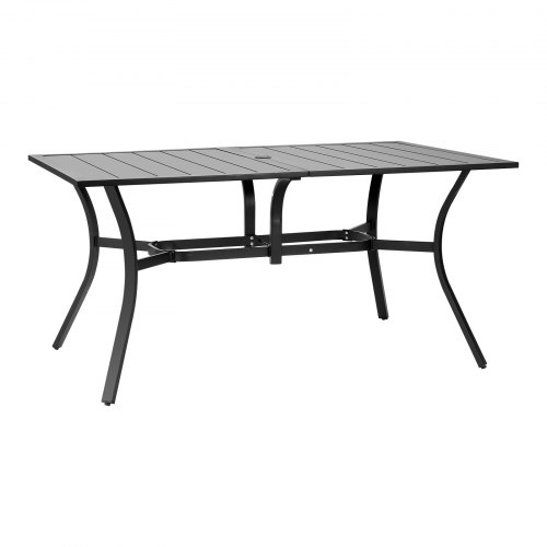 Spisebord, 150x96x72,5 cm, Sort, Metalstål Spisebord, 150x96x72,5 cm, Sort, Metalstål